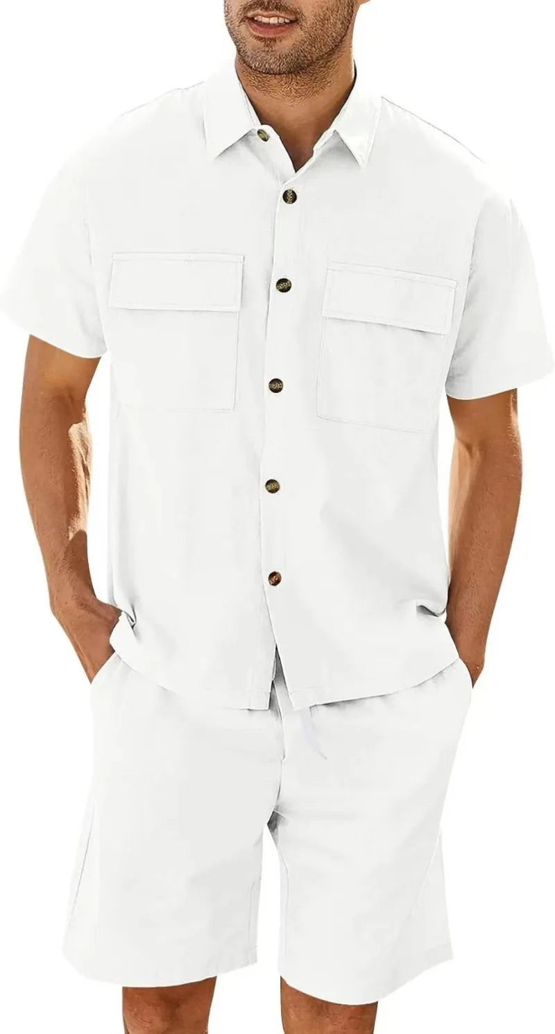 Conjunto veraniego de camiseta y pantalón corto para hombre – ARDEN COAST