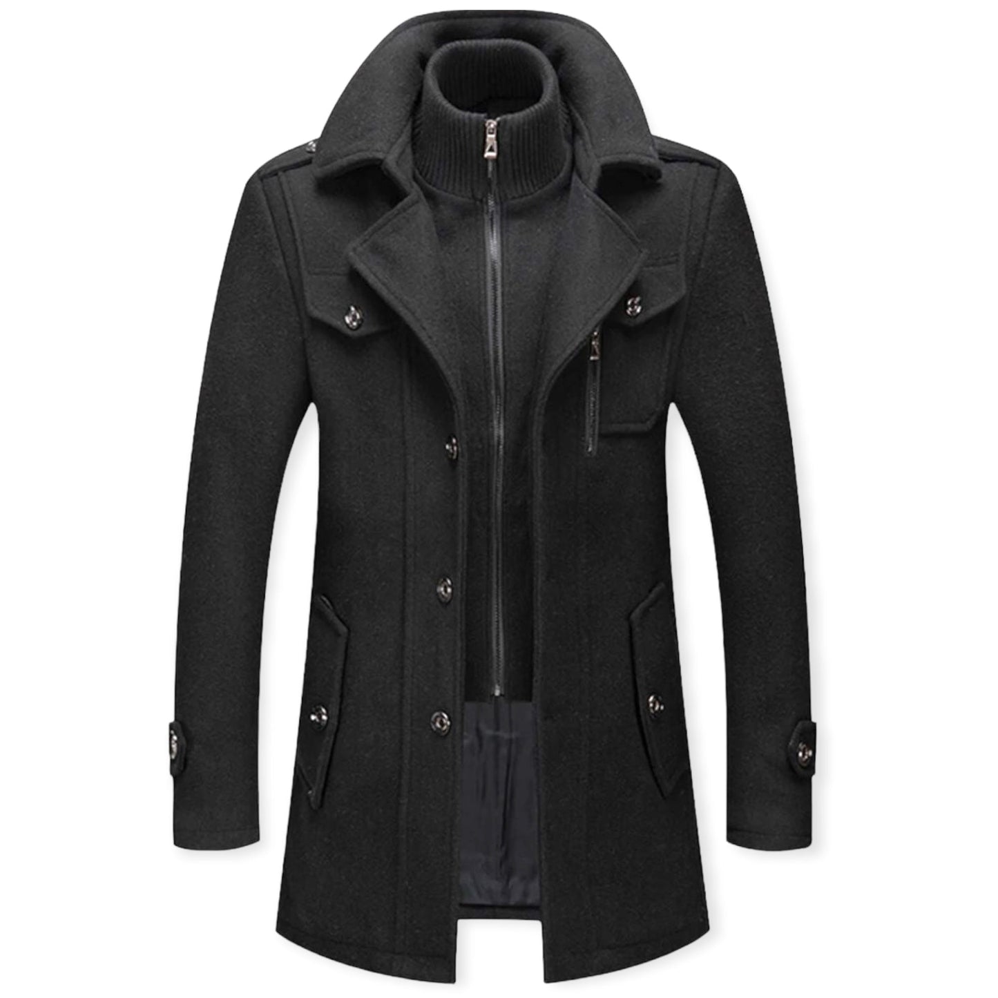 BRUNO - Chaqueta casual con cremallera y cuello alto para hombre