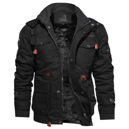 MARC - Chaqueta táctica para exteriores con múltiples bolsillos para hombre