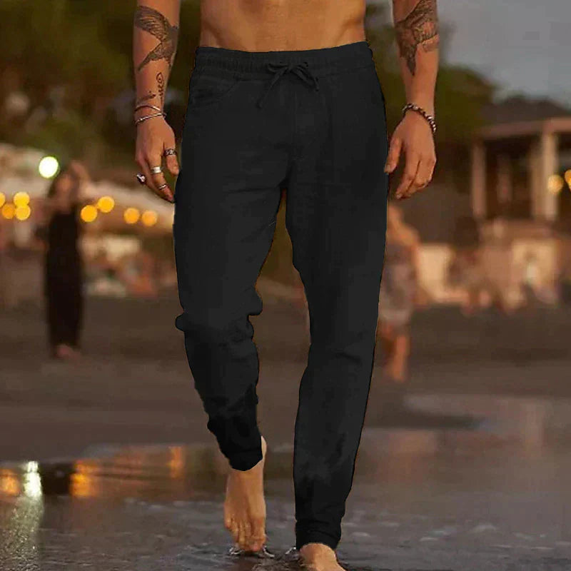 LinoVibe Classic – Pantalones de lino para hombre atemporales, frescos y versátiles para look urbano