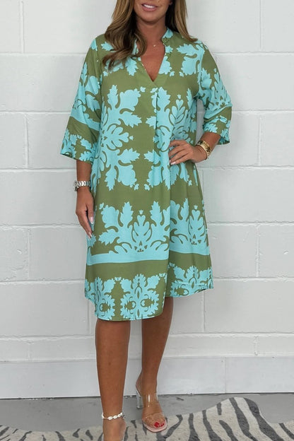 Vestido midi floral para primavera con corte vaporoso y estilo romántico – FLORIANA BLOOM