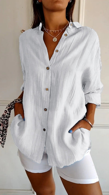 Carina – Camisa casual de botones para mujer
