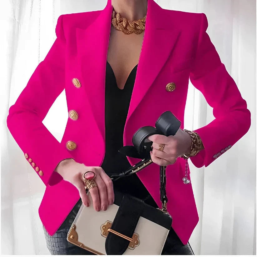 Americana formal de doble botonadura con puños abotonados – MIRELLE