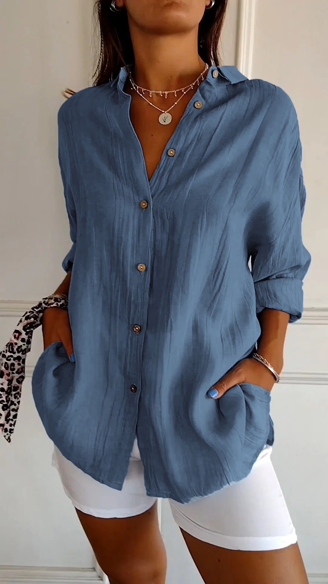 Carina – Camisa casual de botones para mujer