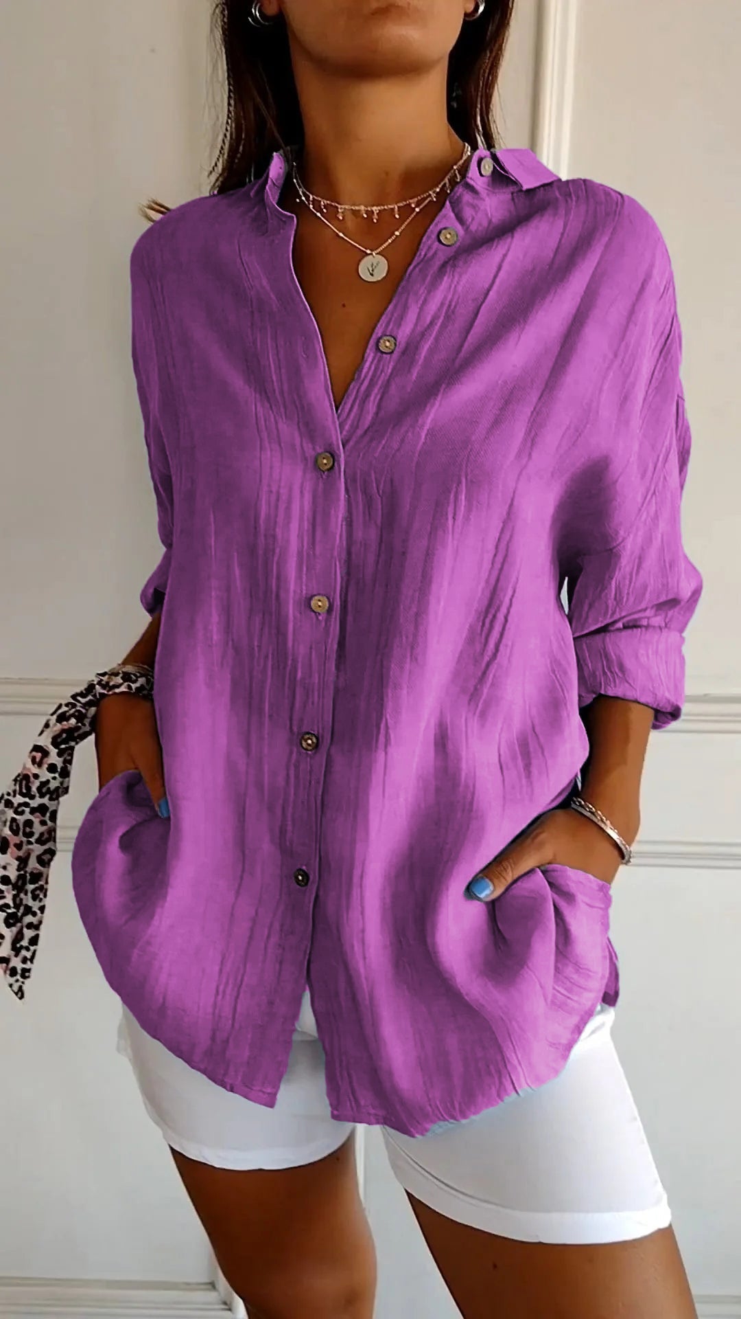 Carina – Camisa casual de botones para mujer
