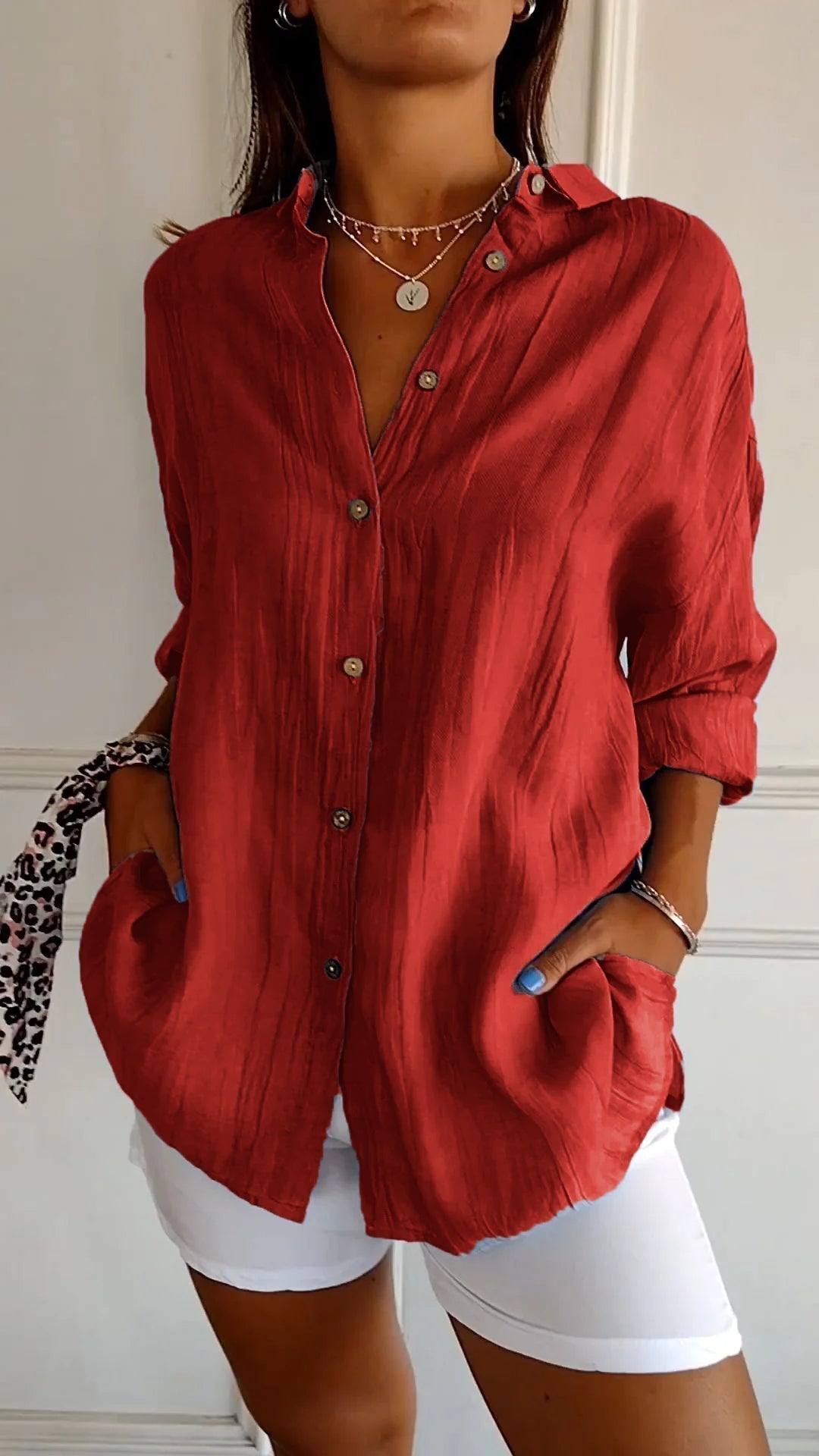 Carina – Camisa casual de botones para mujer