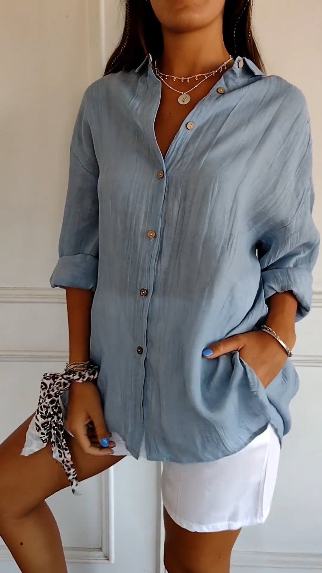 Carina – Camisa casual de botones para mujer