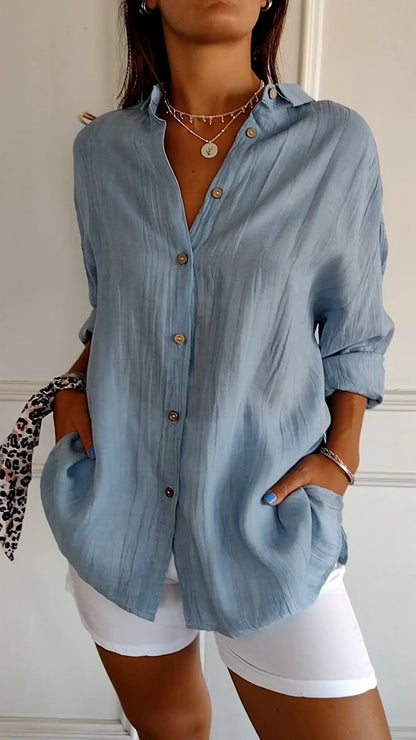 Carina – Camisa casual de botones para mujer