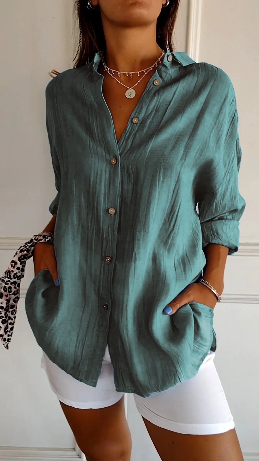 Carina – Camisa casual de botones para mujer