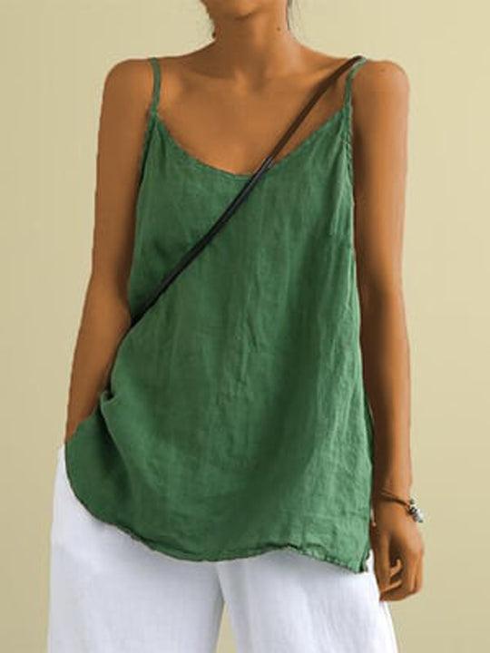 Blusa larga de lino fresco para mujer – CALYPSA