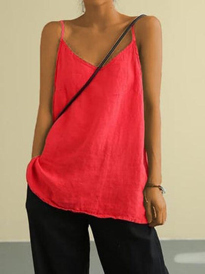 Blusa larga de lino fresco para mujer – CALYPSA