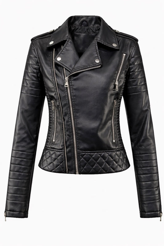 KRISTI - Chaqueta de moto de cuero para mujeres
