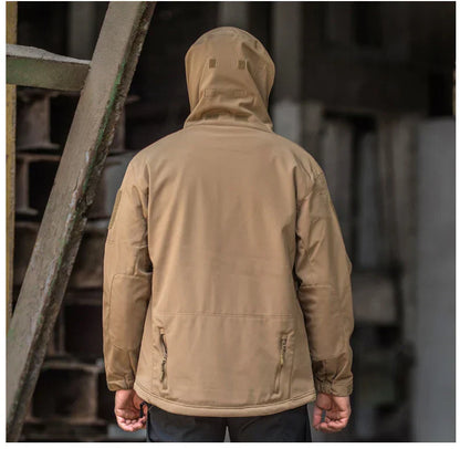 VALENTIN - Chaqueta táctica con capucha y bolsillos para hombre