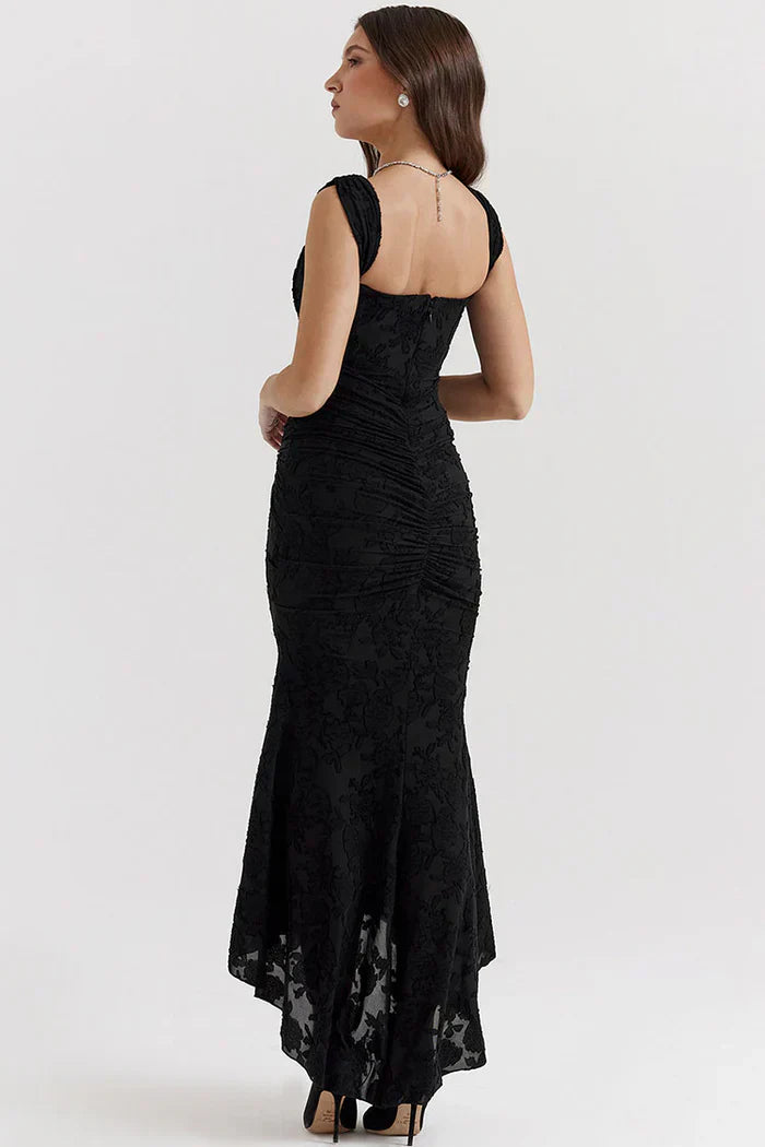 ARIELLE – Vestido sirena de encaje elegante con opciones sin tirantes y hombros descubiertos