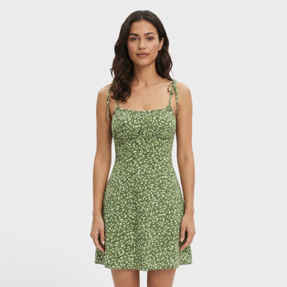 EMMA – Vestido corto floral con tirantes para mujer