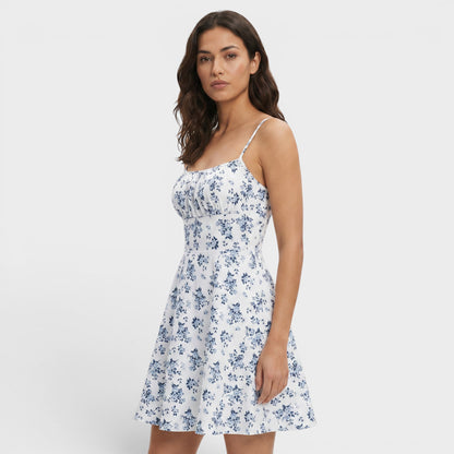 EMMA – Vestido corto floral con tirantes para mujer