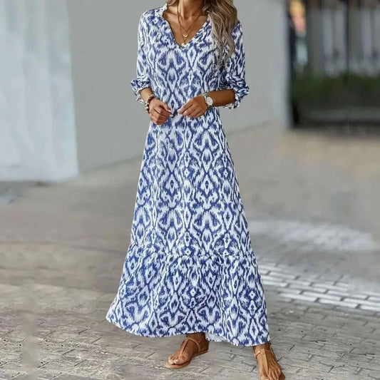 ZAYNAB – Vestido de verano para mujer con escote en V