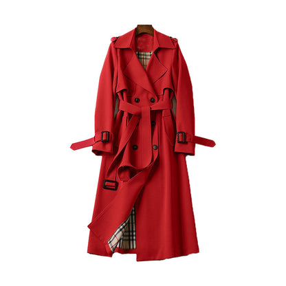 SALMA - Trench coat con doble botonadura para mujer