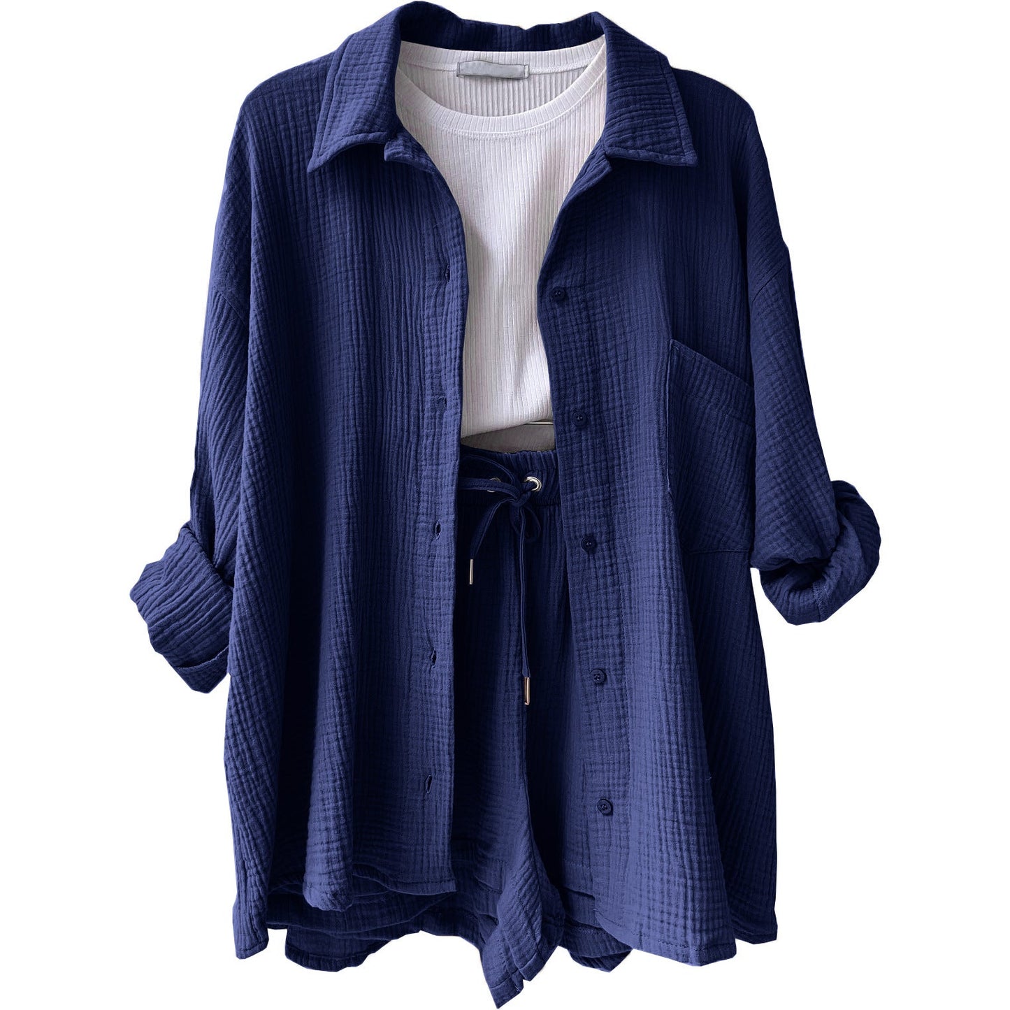 Conjunto casual de dos piezas para mujer con top y pantalón – FÉIA