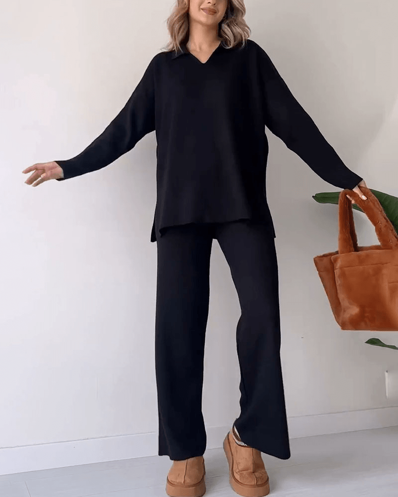 Marissa – Conjunto de dos piezas con top corto y falda midi para mujer