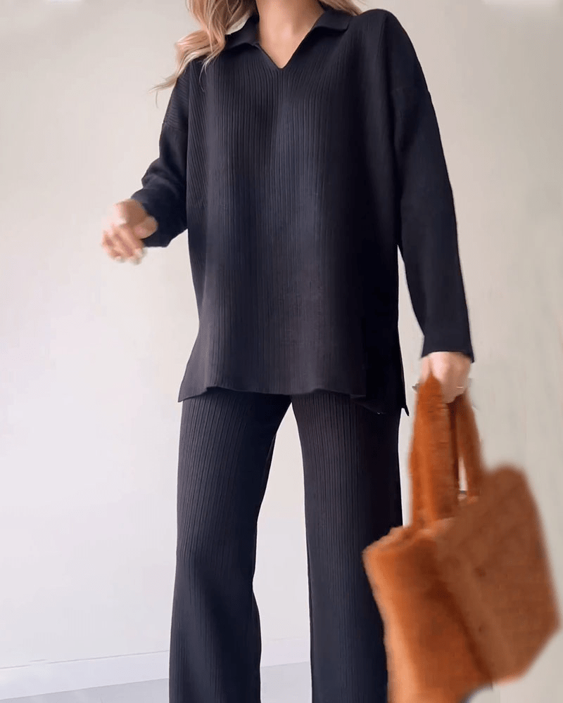 Marissa – Conjunto de dos piezas con top corto y falda midi para mujer