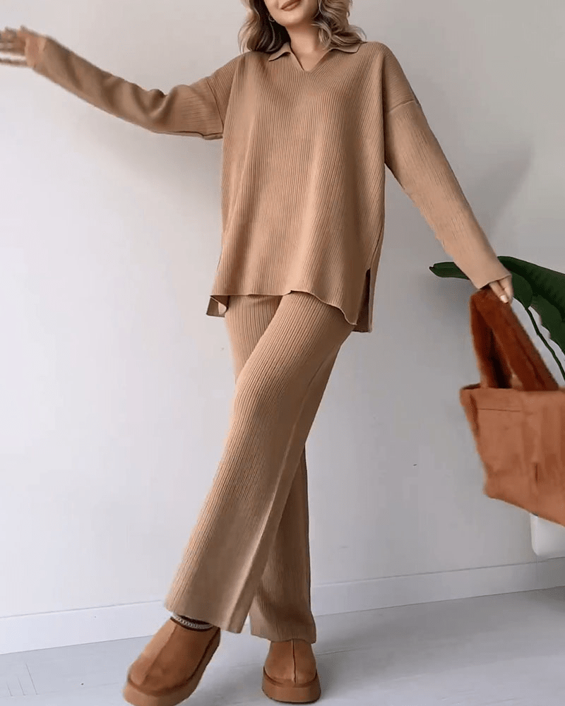 Marissa – Conjunto de dos piezas con top corto y falda midi para mujer