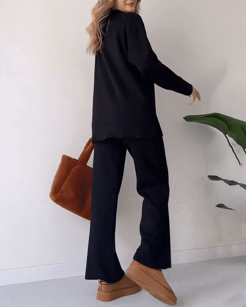 Marissa – Conjunto de dos piezas con top corto y falda midi para mujer