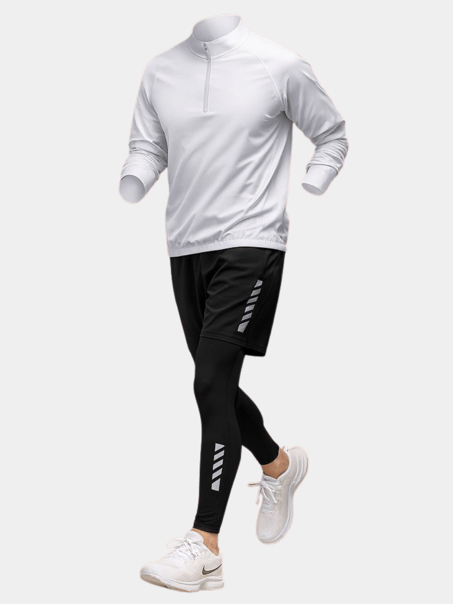 Maxwell – Conjunto activo de hombre con cremallera superior y manga larga