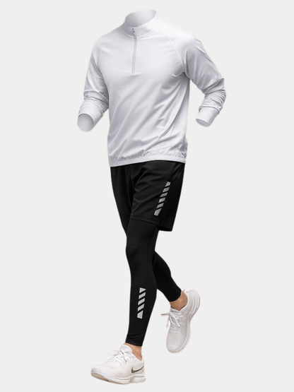 Maxwell – Conjunto activo de hombre con cremallera superior y manga larga