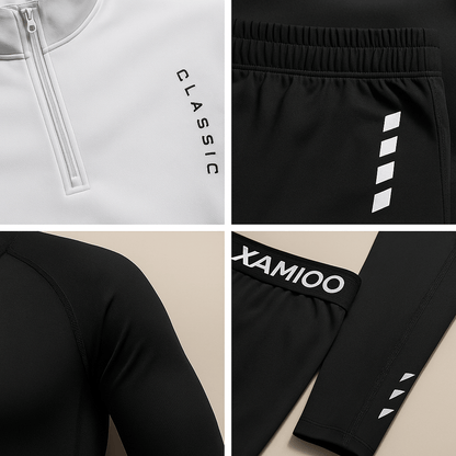 Maxwell – Conjunto activo de hombre con cremallera superior y manga larga
