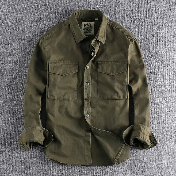 Camisa utility de manga larga para hombre, estilo casual y funcional – ROKAR