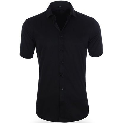Lorenzo – Camisa de hombre de corte entallado con mangas cortas