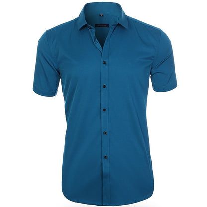 Lorenzo – Camisa de hombre de corte entallado con mangas cortas