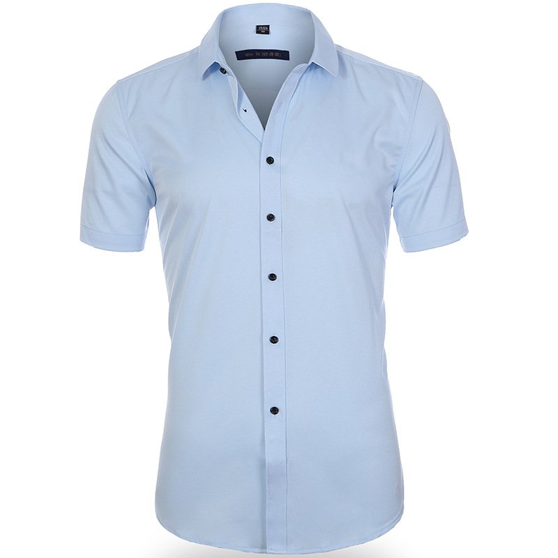 Lorenzo – Camisa de hombre de corte entallado con mangas cortas