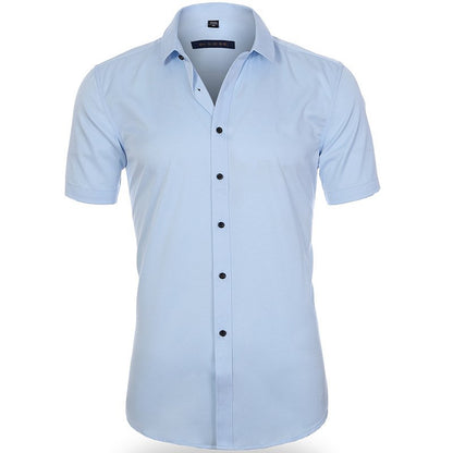 Lorenzo – Camisa de hombre de corte entallado con mangas cortas