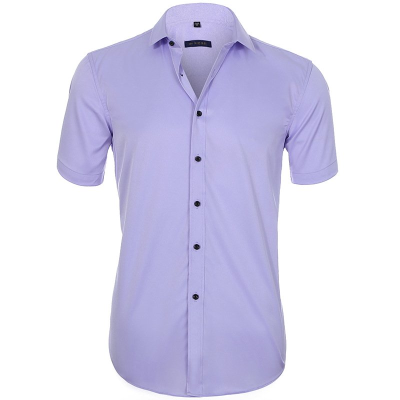 Lorenzo – Camisa de hombre de corte entallado con mangas cortas