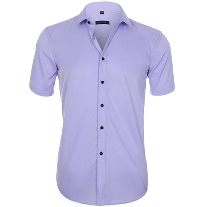 Lorenzo – Camisa de hombre de corte entallado con mangas cortas