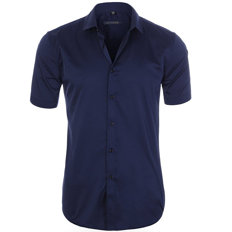 Lorenzo – Camisa de hombre de corte entallado con mangas cortas