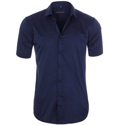 Lorenzo – Camisa de hombre de corte entallado con mangas cortas