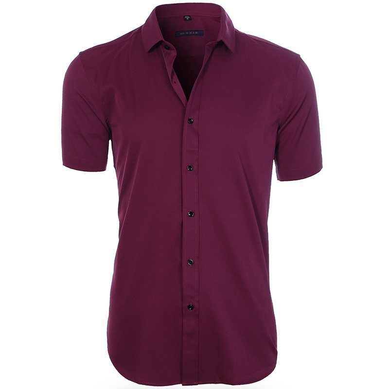 Lorenzo – Camisa de hombre de corte entallado con mangas cortas