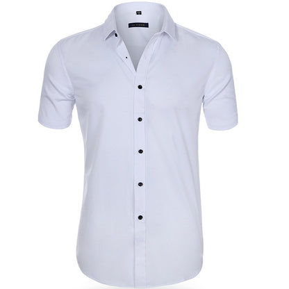 Lorenzo – Camisa de hombre de corte entallado con mangas cortas