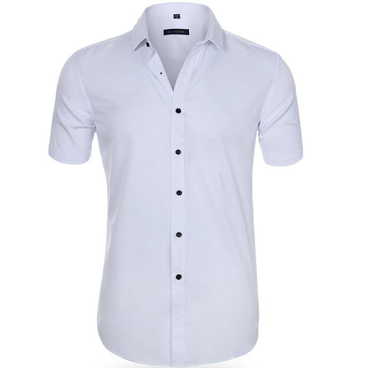 Lorenzo – Camisa de hombre de corte entallado con mangas cortas