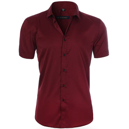 Lorenzo – Camisa de hombre de corte entallado con mangas cortas