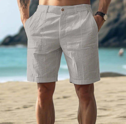 LUCAS – Pantalones cortos chinos de lino casual para hombre