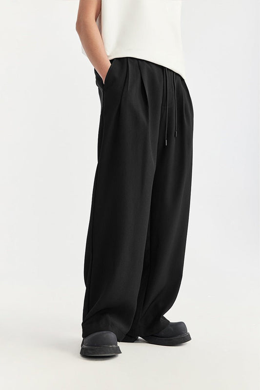 LUCAS – Pantalones anchos de lino para hombre con cintura ajustable