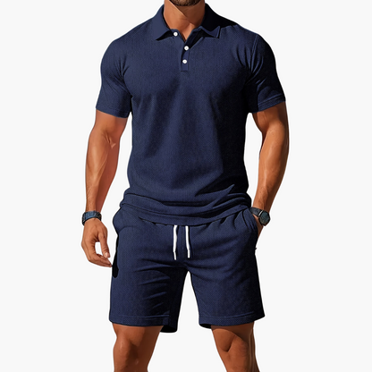 Novera – Conjunto casual de polo y pantalón corto para hombre