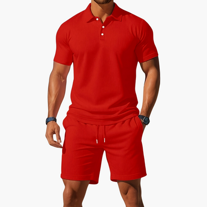 Novera – Conjunto casual de polo y pantalón corto para hombre