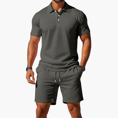 Novera – Conjunto casual de polo y pantalón corto para hombre