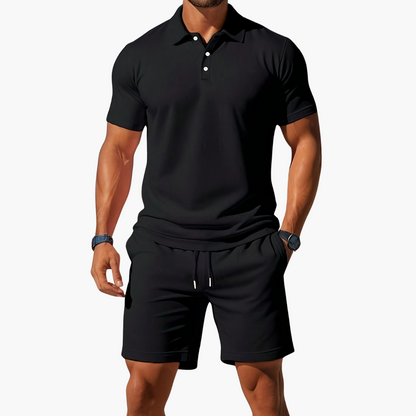 Novera – Conjunto casual de polo y pantalón corto para hombre