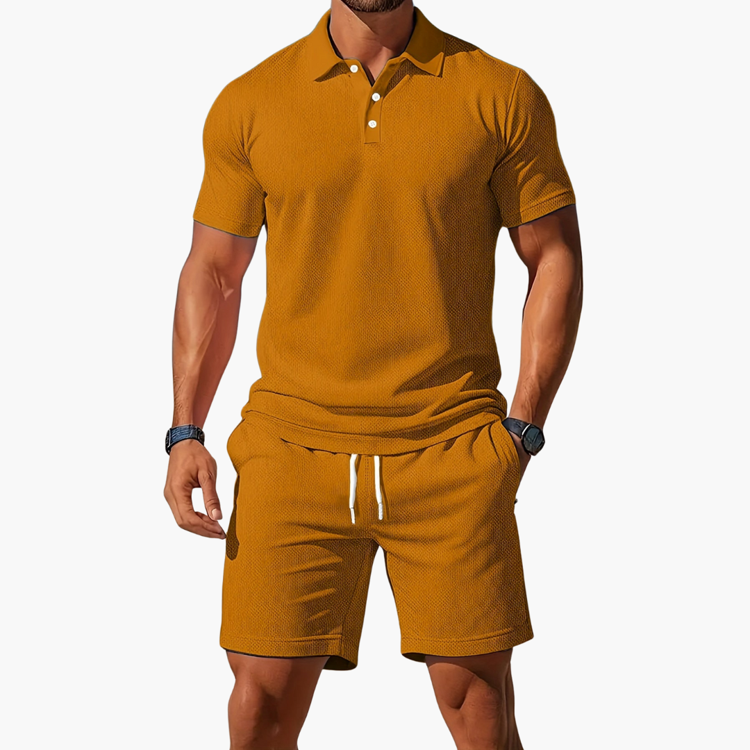 Novera – Conjunto casual de polo y pantalón corto para hombre